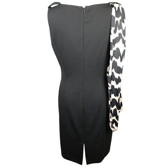 Tahari Arthur S Lavine Sheath Dress With Scarf Size 6 - Picture 5 of 8
